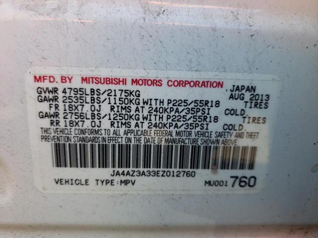 Photo 12 VIN: JA4AZ3A33EZ012760 - MITSUBISHI OUTLANDER 