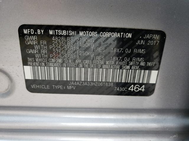 Photo 9 VIN: JA4AZ3A33HZ061638 - MITSUBISHI OUTLANDER 