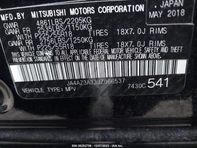 Photo 8 VIN: JA4AZ3A33JZ066537 - MITSUBISHI OUTLANDER 