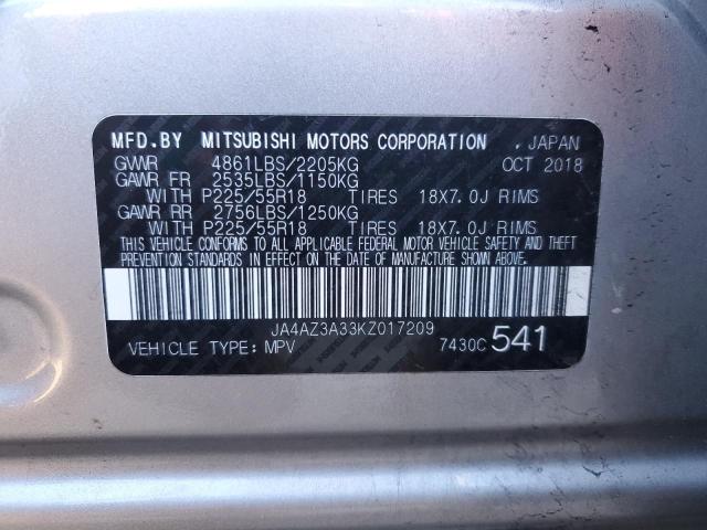 Photo 12 VIN: JA4AZ3A33KZ017209 - MITSUBISHI OUTLANDER 