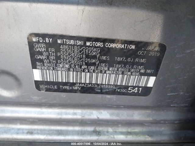 Photo 8 VIN: JA4AZ3A33LZ018393 - MITSUBISHI OUTLANDER 