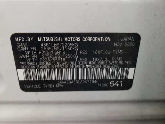 Photo 9 VIN: JA4AZ3A33LZ047294 - MITSUBISHI OUTLANDER 