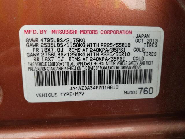 Photo 9 VIN: JA4AZ3A34EZ016610 - MITSUBISHI OUTLANDER 