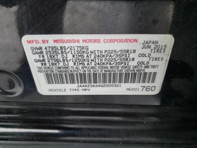 Photo 9 VIN: JA4AZ3A34GZ005321 - MITSUBISHI OUTLANDER 