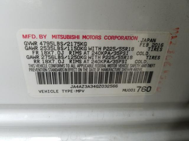 Photo 9 VIN: JA4AZ3A34GZ032566 - MITSUBISHI OUTLANDER 