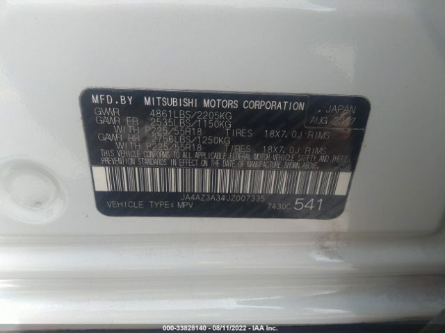 Photo 8 VIN: JA4AZ3A34JZ007335 - MITSUBISHI OUTLANDER 