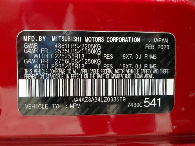 Photo 12 VIN: JA4AZ3A34LZ038569 - MITSUBISHI OUTLANDER 