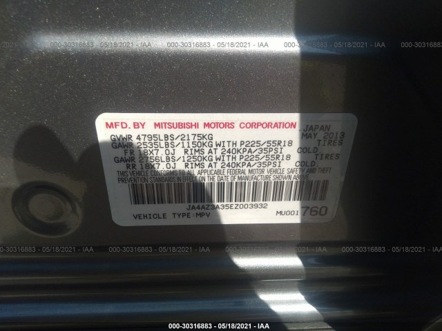 Photo 8 VIN: JA4AZ3A35EZ003932 - MITSUBISHI OUTLANDER 