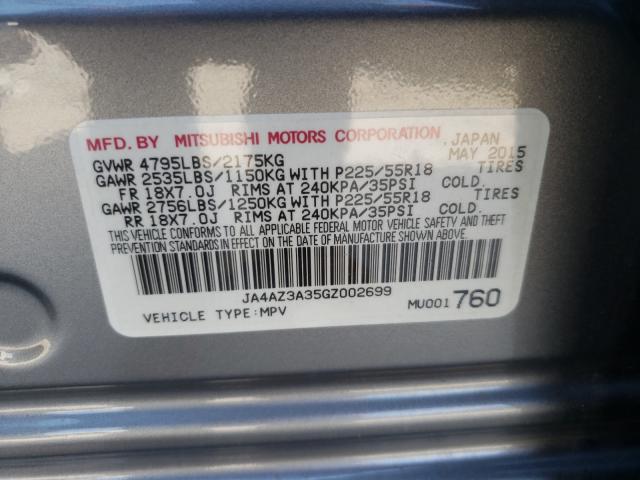 Photo 9 VIN: JA4AZ3A35GZ002699 - MITSUBISHI OUTLANDER 