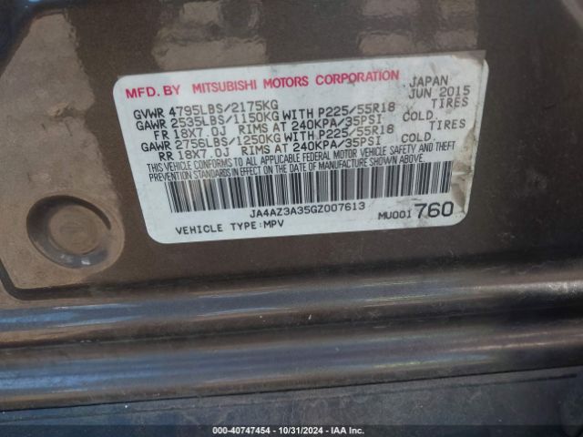 Photo 8 VIN: JA4AZ3A35GZ007613 - MITSUBISHI OUTLANDER 