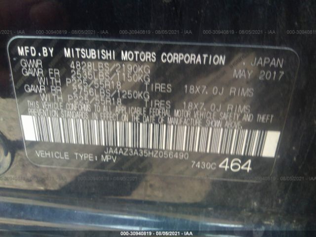 Photo 8 VIN: JA4AZ3A35HZ056490 - MITSUBISHI OUTLANDER 