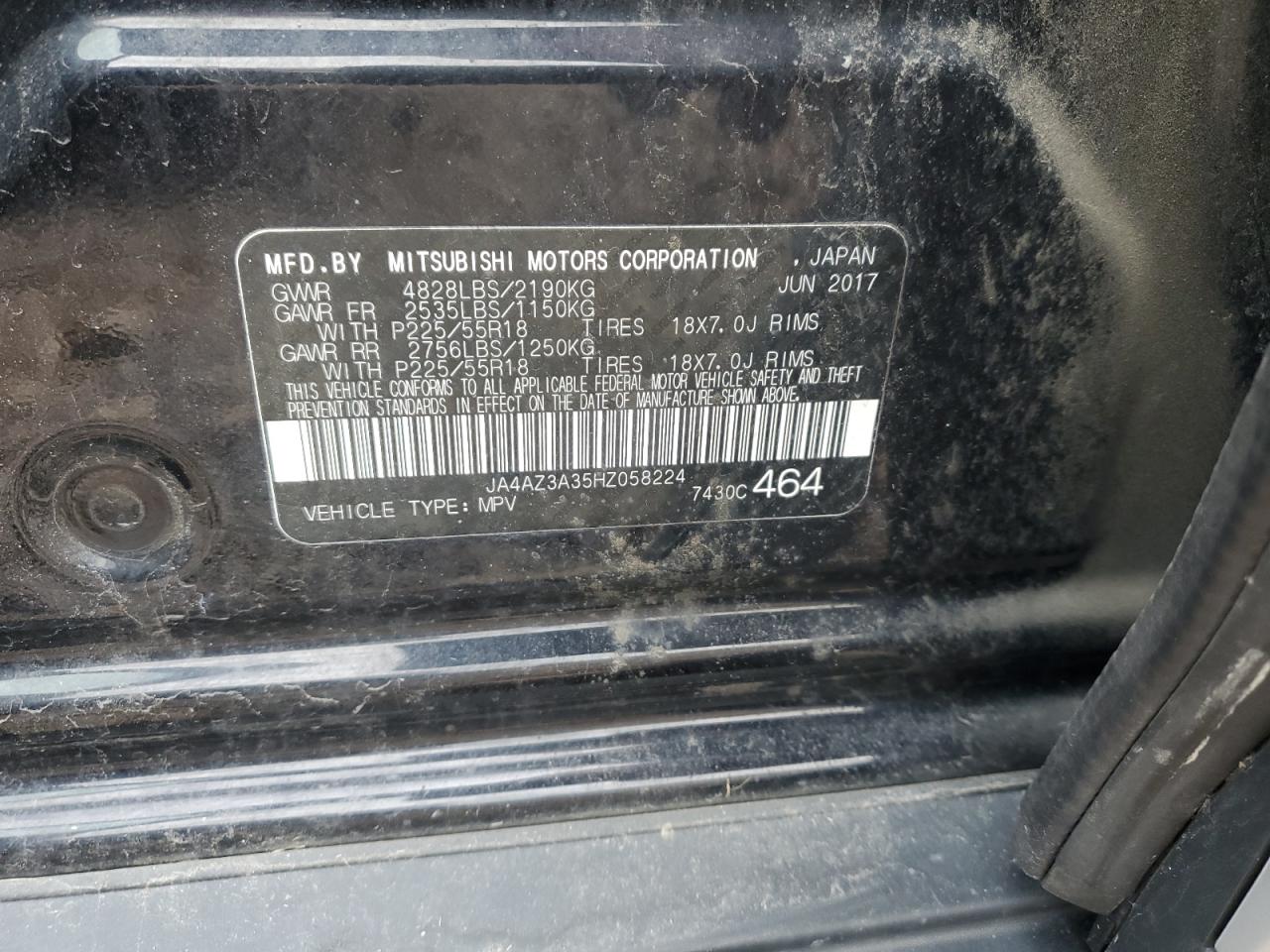 Photo 11 VIN: JA4AZ3A35HZ058224 - MITSUBISHI OUTLANDER 