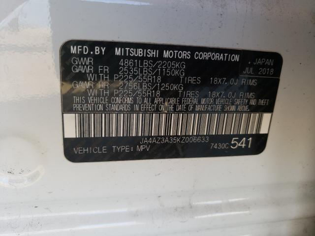 Photo 9 VIN: JA4AZ3A35KZ006633 - MITSUBISHI OUTLANDER 