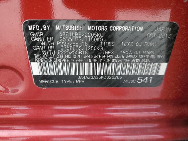 Photo 12 VIN: JA4AZ3A35KZ022265 - MITSUBISHI OUTLANDER 