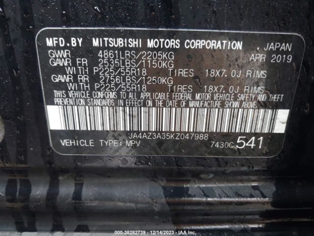 Photo 8 VIN: JA4AZ3A35KZ047988 - MITSUBISHI OUTLANDER 