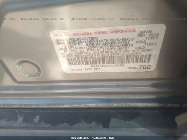 Photo 8 VIN: JA4AZ3A36EZ003289 - MITSUBISHI OUTLANDER 