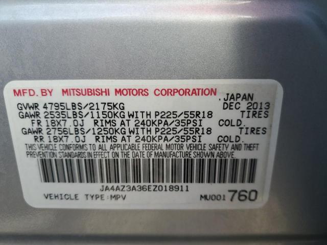 Photo 12 VIN: JA4AZ3A36EZ018911 - MITSUBISHI OUTLANDER 