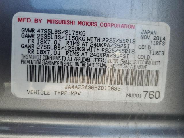 Photo 12 VIN: JA4AZ3A36FZ010633 - MITSUBISHI OUTLANDER 