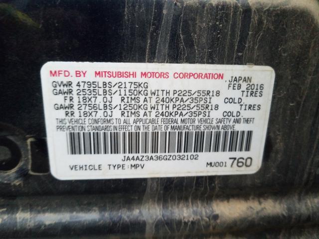 Photo 9 VIN: JA4AZ3A36GZ032102 - MITSUBISHI OUTLANDER 