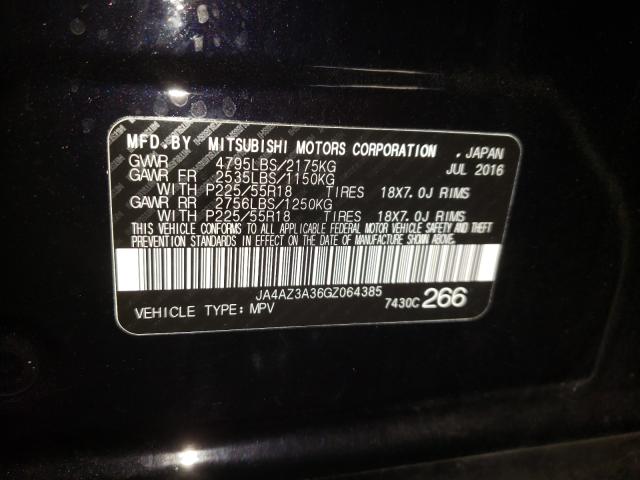 Photo 9 VIN: JA4AZ3A36GZ064385 - MITSUBISHI OUTLANDER 