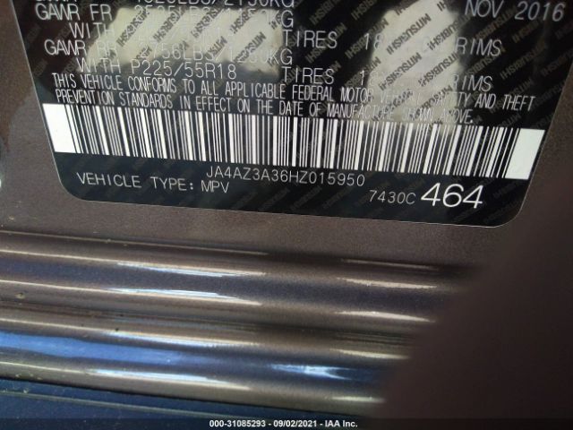 Photo 8 VIN: JA4AZ3A36HZ015950 - MITSUBISHI OUTLANDER 