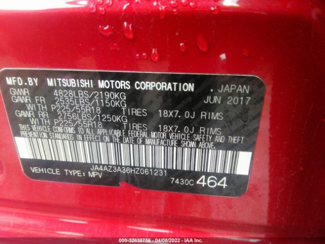 Photo 8 VIN: JA4AZ3A36HZ061231 - MITSUBISHI OUTLANDER 