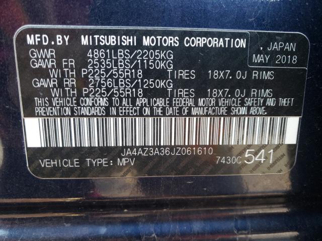 Photo 9 VIN: JA4AZ3A36JZ061610 - MITSUBISHI OUTLANDER 