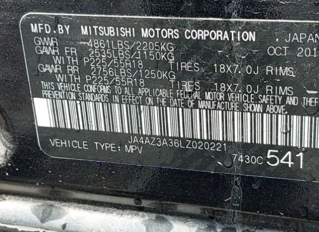 Photo 8 VIN: JA4AZ3A36LZ020221 - MITSUBISHI OUTLANDER 