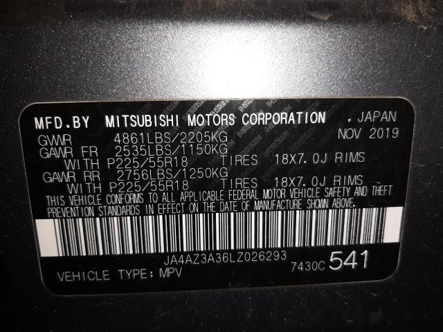 Photo 9 VIN: JA4AZ3A36LZ026293 - MITSUBISHI OUTLANDER 