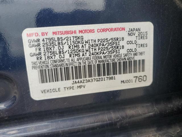 Photo 12 VIN: JA4AZ3A37GZ017981 - MITSUBISHI OUTLANDER 