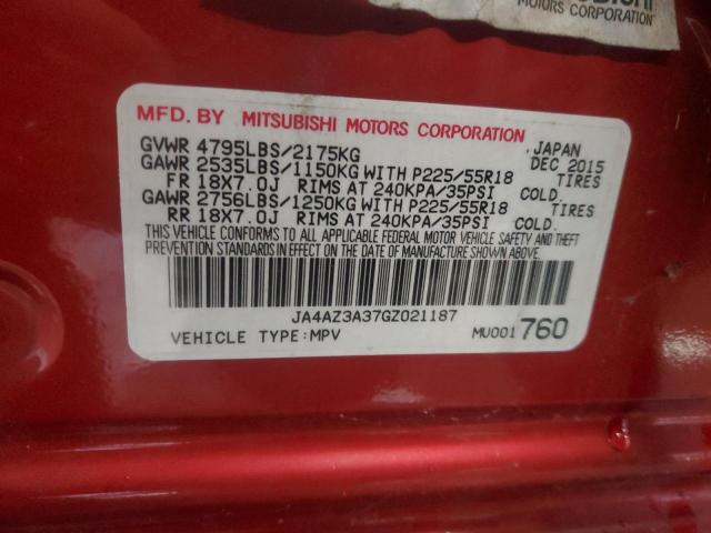 Photo 12 VIN: JA4AZ3A37GZ021187 - MITSUBISHI OUTLANDER 