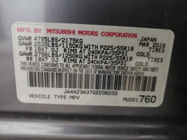 Photo 13 VIN: JA4AZ3A37GZ038233 - MITSUBISHI OUTLANDER 