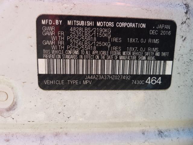 Photo 9 VIN: JA4AZ3A37HZ027492 - MITSUBISHI OUTLANDER 