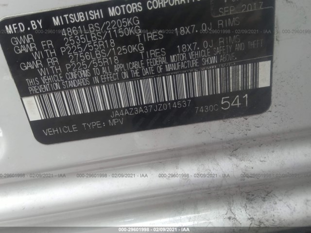 Photo 8 VIN: JA4AZ3A37JZ014537 - MITSUBISHI OUTLANDER 