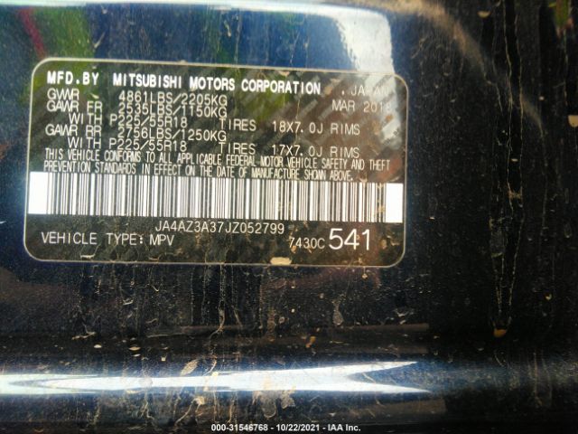 Photo 8 VIN: JA4AZ3A37JZ052799 - MITSUBISHI OUTLANDER 