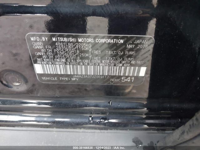 Photo 8 VIN: JA4AZ3A37JZ069117 - MITSUBISHI OUTLANDER 