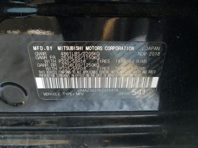 Photo 9 VIN: JA4AZ3A37KZ025474 - MITSUBISHI OUTLANDER 