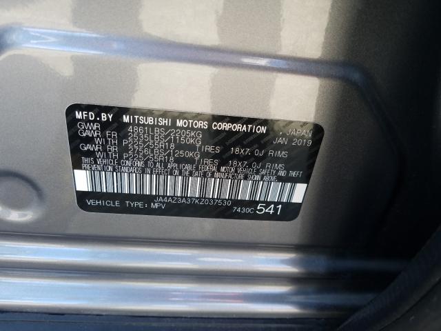 Photo 9 VIN: JA4AZ3A37KZ037530 - MITSUBISHI OUTLANDER 