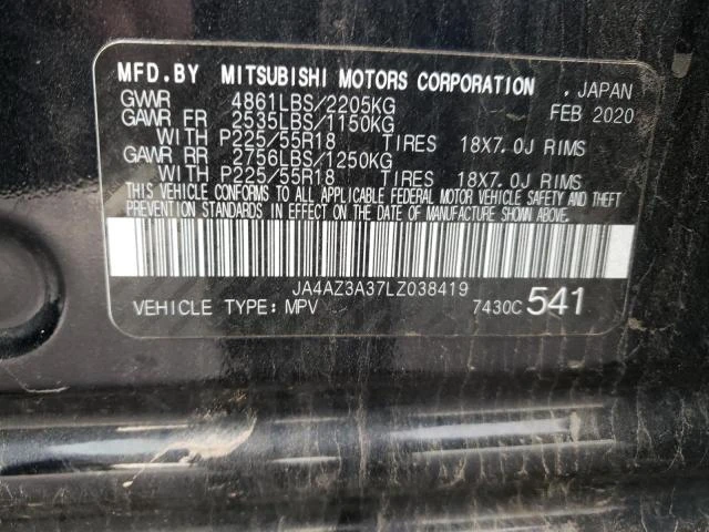 Photo 12 VIN: JA4AZ3A37LZ038419 - MITSUBISHI OUTLANDER 