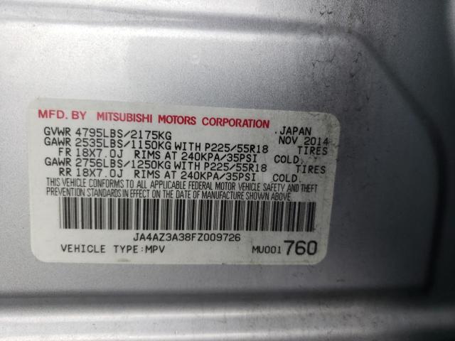 Photo 9 VIN: JA4AZ3A38FZ009726 - MITSUBISHI OUTLANDER 