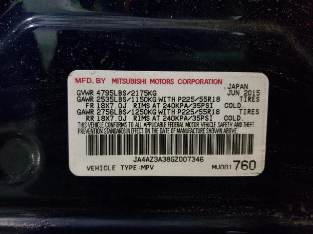 Photo 12 VIN: JA4AZ3A38GZ007346 - MITSUBISHI OUTLANDER 