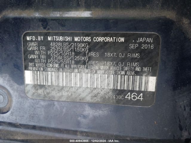 Photo 8 VIN: JA4AZ3A38HZ008207 - MITSUBISHI OUTLANDER 