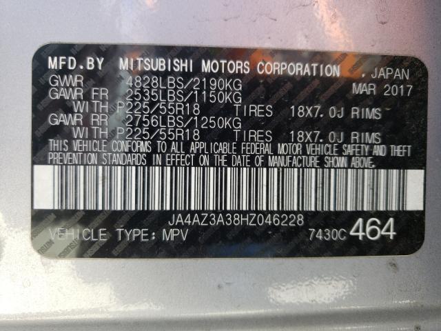 Photo 9 VIN: JA4AZ3A38HZ046228 - MITSUBISHI OUTLANDER 