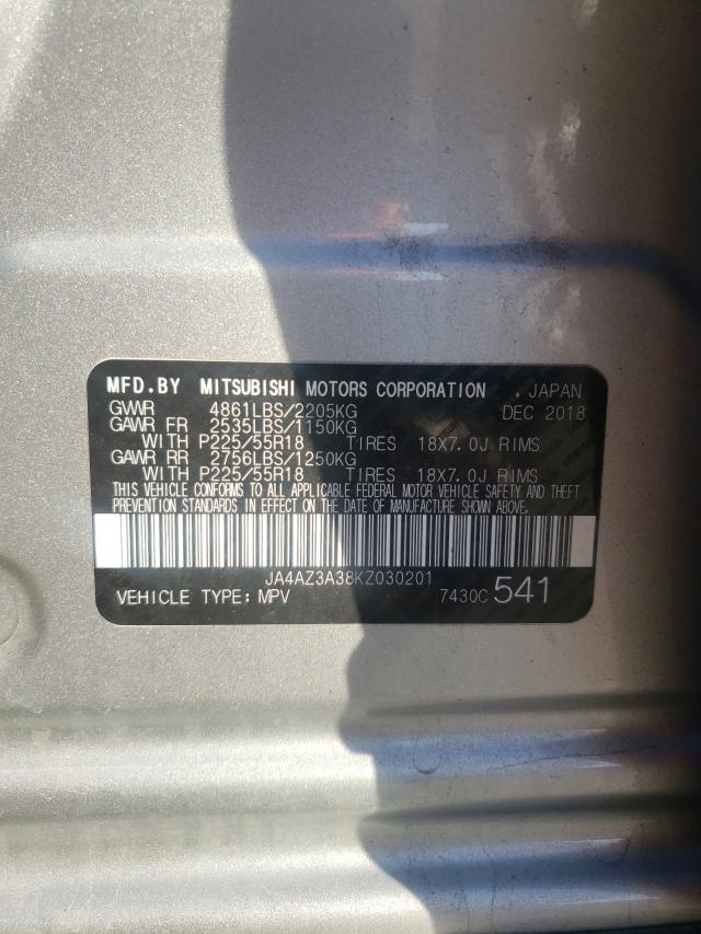 Photo 9 VIN: JA4AZ3A38KZ030201 - MITSUBISHI OUTLANDER 