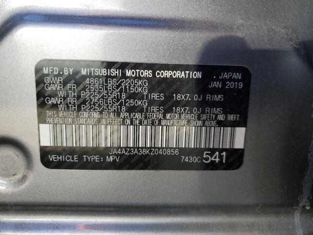 Photo 12 VIN: JA4AZ3A38KZ040856 - MITSUBISHI OUTLANDER 