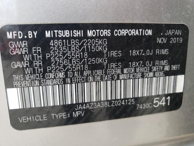 Photo 9 VIN: JA4AZ3A38LZ024125 - MITSUBISHI OUTLANDER 