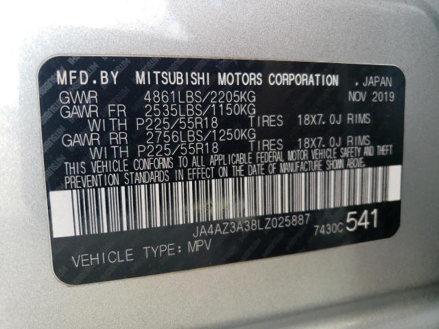 Photo 12 VIN: JA4AZ3A38LZ025887 - MITSUBISHI OUTLANDER 