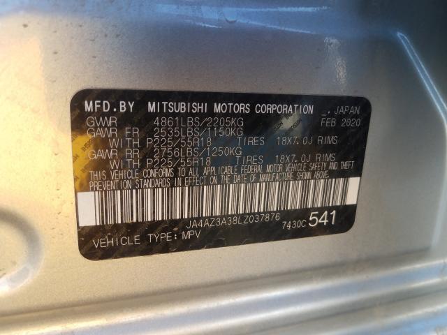 Photo 9 VIN: JA4AZ3A38LZ037876 - MITSUBISHI OUTLANDER 