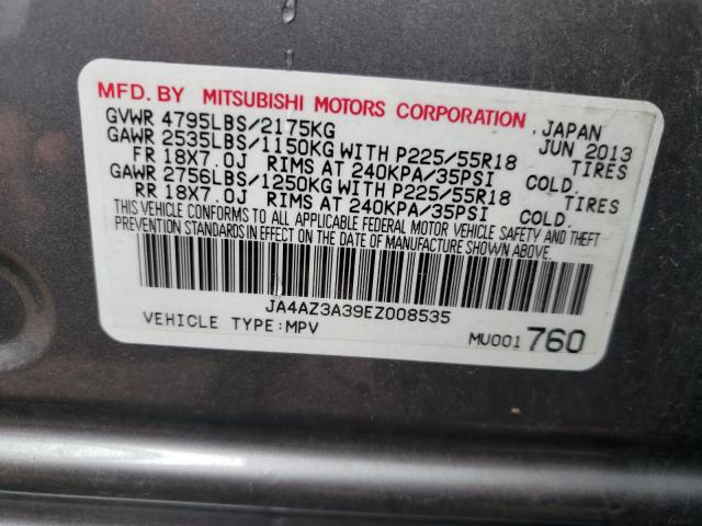 Photo 9 VIN: JA4AZ3A39EZ008535 - MITSUBISHI OUTLANDER 