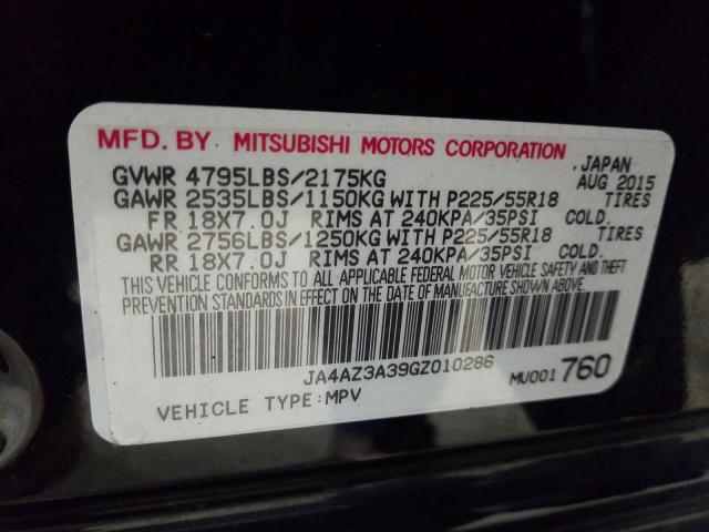 Photo 9 VIN: JA4AZ3A39GZ010286 - MITSUBISHI OUTLANDER 